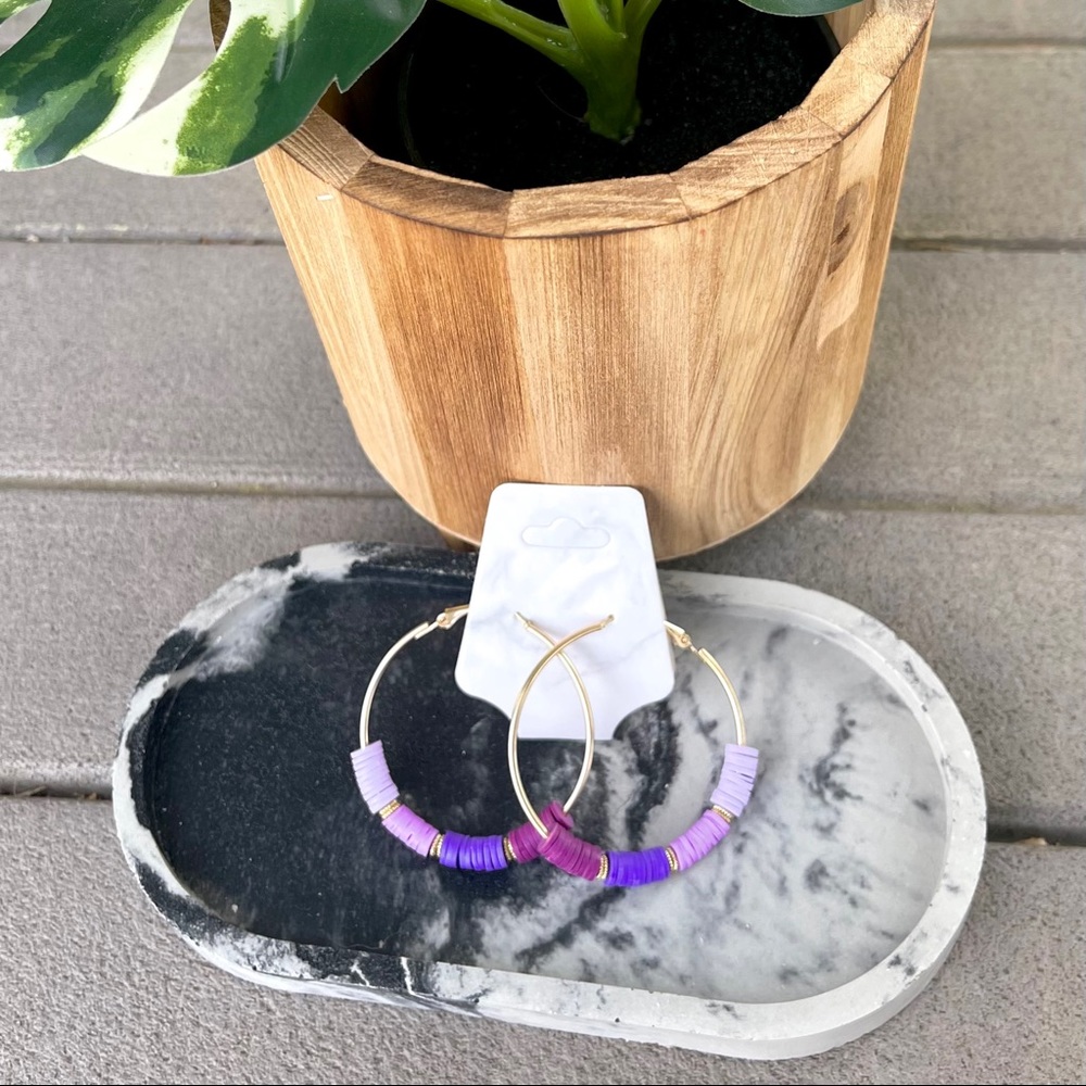 Ombré purple earrings